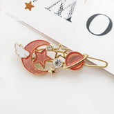 Pinzas para el cabello de la Luna y la Tierra